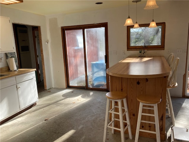 view of unfurnished dining area