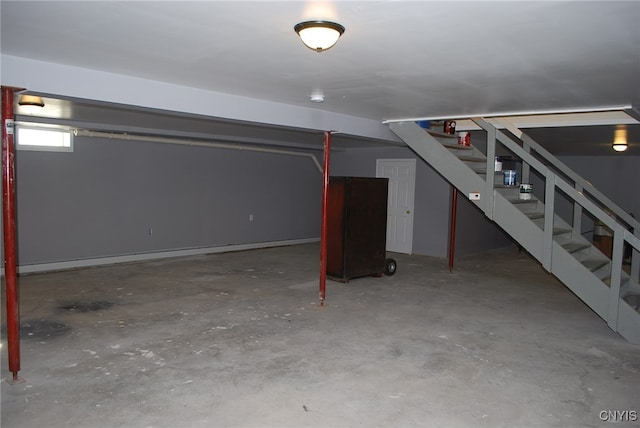 view of basement