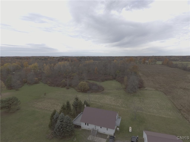 aerial view with a rural view