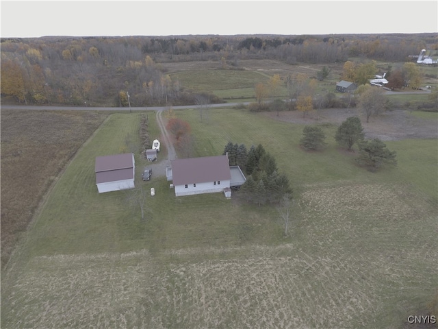 bird's eye view with a rural view