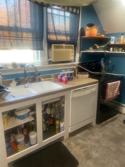 kitchen featuring cooling unit and dishwasher