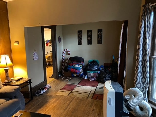 living room featuring hardwood / wood-style flooring