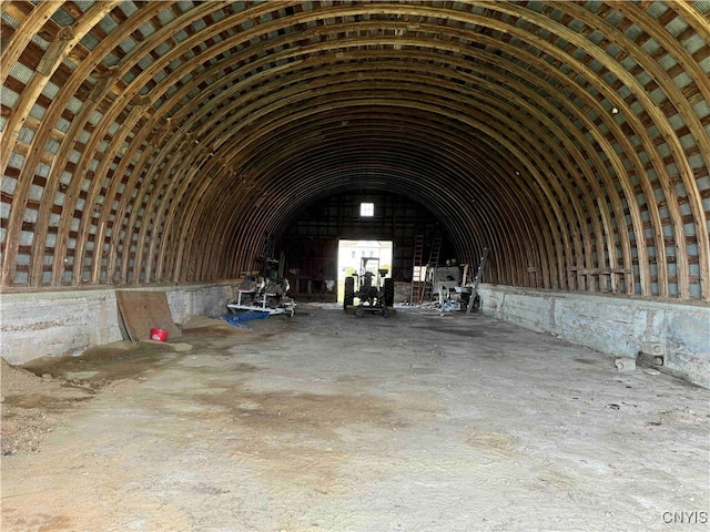 misc room featuring vaulted ceiling