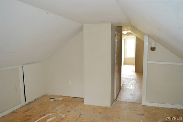 additional living space with lofted ceiling