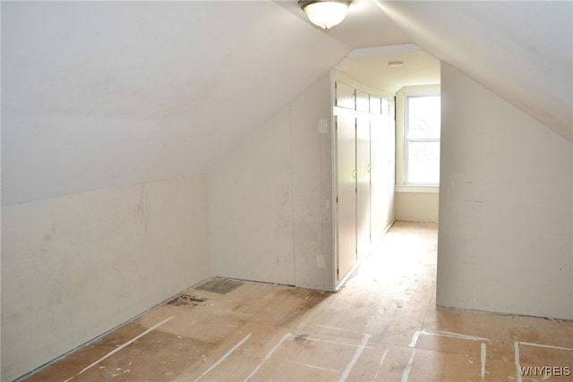 bonus room with lofted ceiling