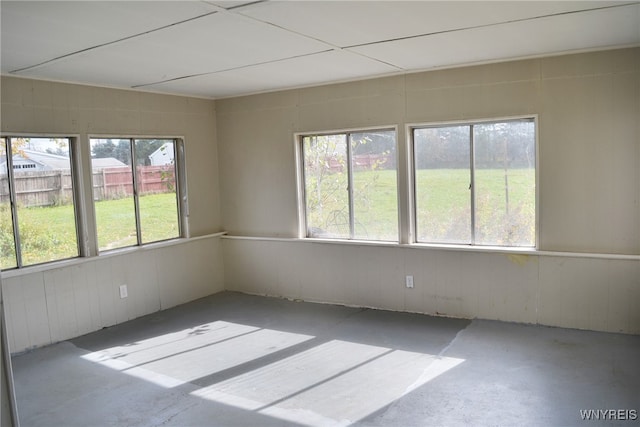 spare room featuring a wealth of natural light