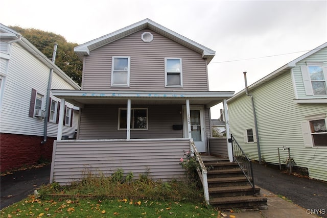 view of front of property with a porch