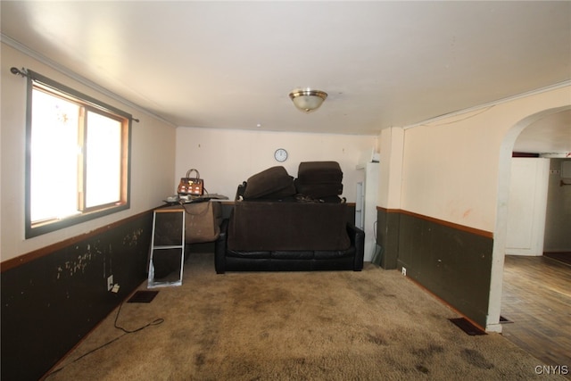 bedroom with hardwood / wood-style flooring