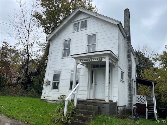 view of front property with a front yard