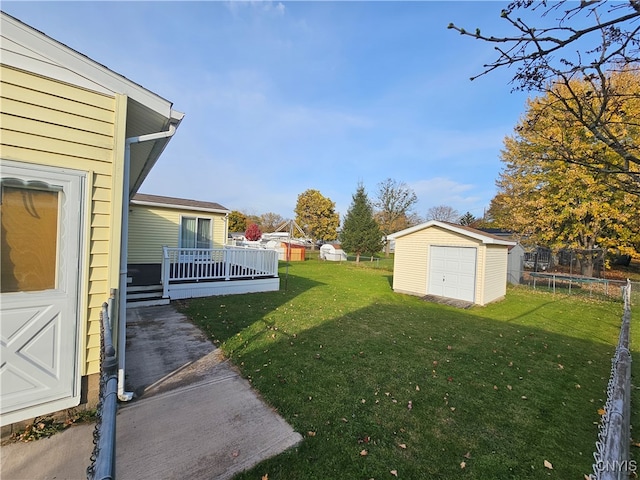 view of yard with a storage shed