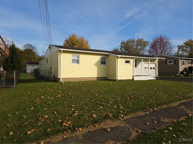 view of front of house with a front yard