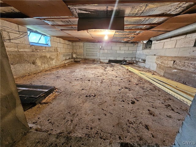 view of basement