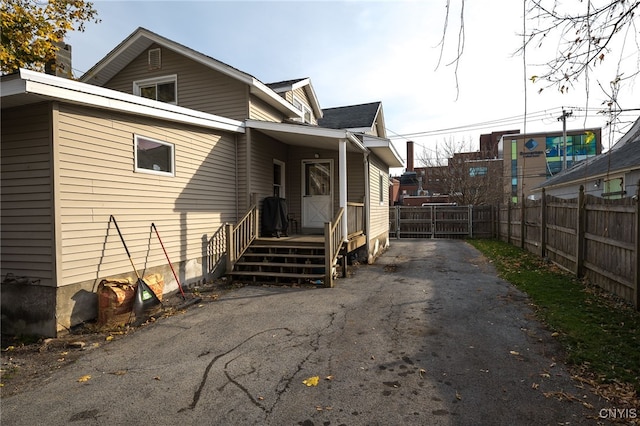 view of rear view of property