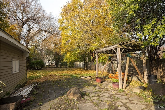 view of yard featuring a patio area