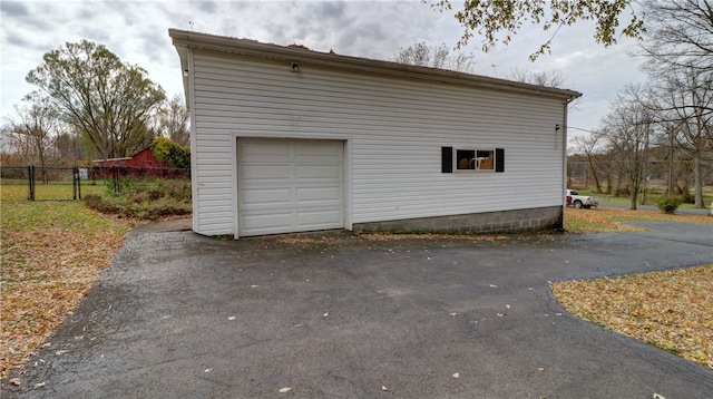 view of home's exterior featuring a garage