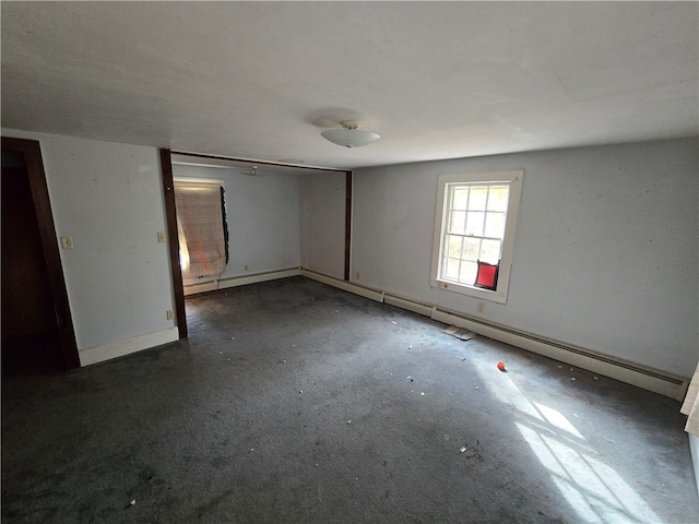 empty room with baseboard heating