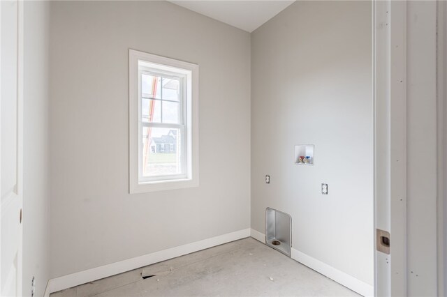 laundry room with hookup for a washing machine and electric dryer hookup