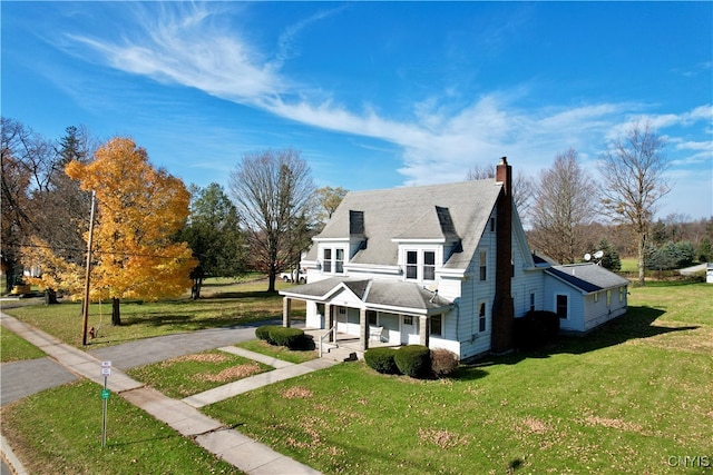 exterior space featuring a lawn