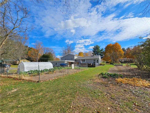 42 Pine Cir, Big Flats, NY 14845 - view of yard with an exterior structure and an outdoor structure