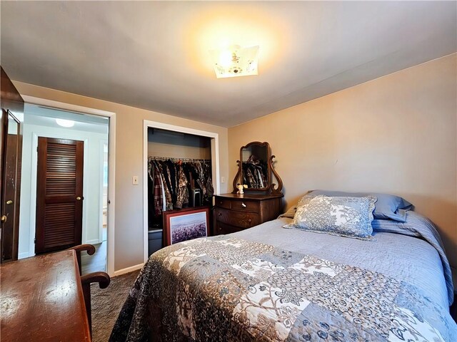 42 Pine Cir, Big Flats, NY 14845 - bedroom with a closet, baseboards, and carpet floors