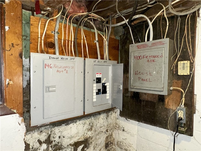 utility room featuring electric panel