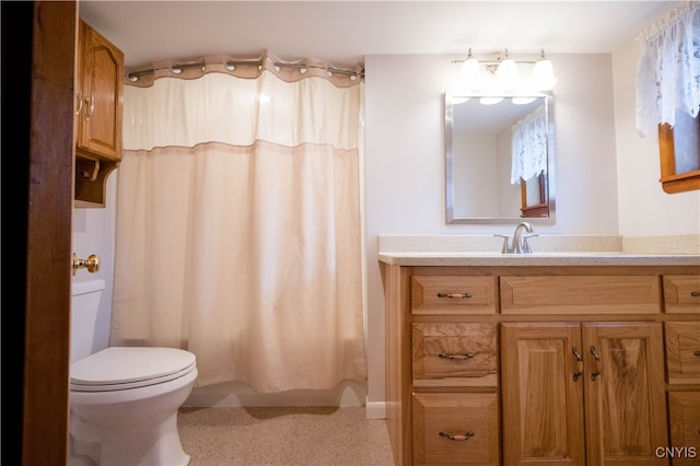 bathroom with toilet and vanity