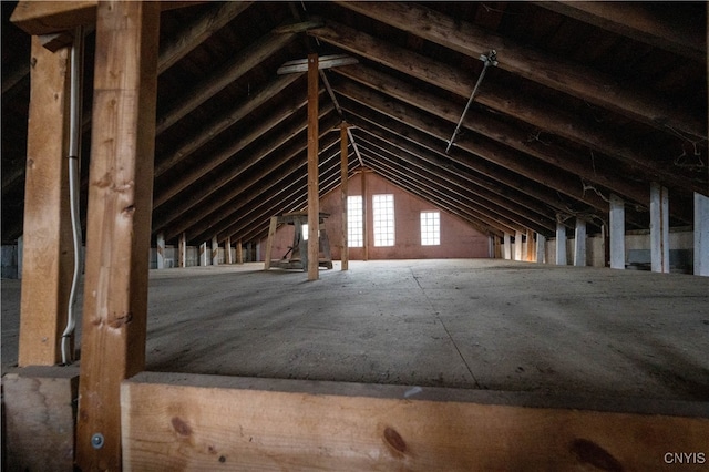 view of attic