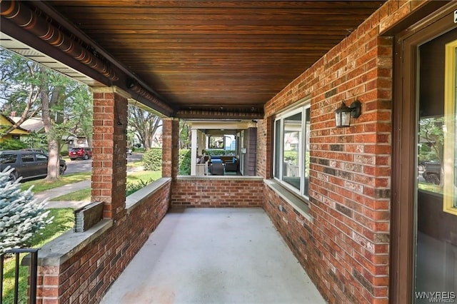 view of patio with covered porch