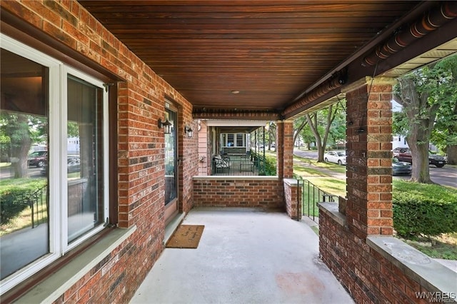 view of patio / terrace featuring covered porch