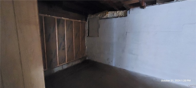 view of basement