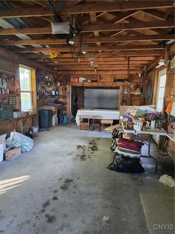 garage featuring a garage door opener