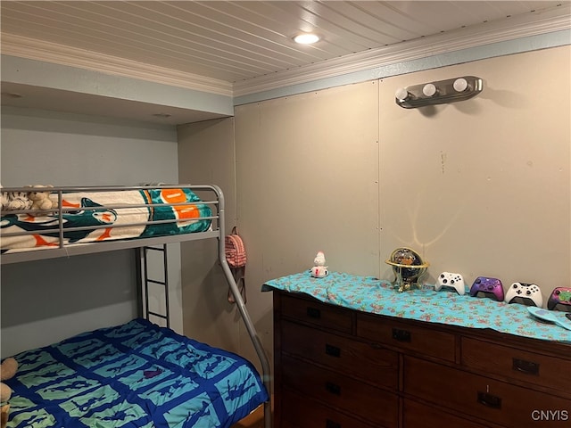 bedroom featuring ornamental molding