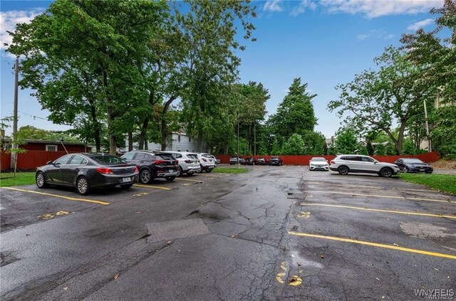 view of parking / parking lot