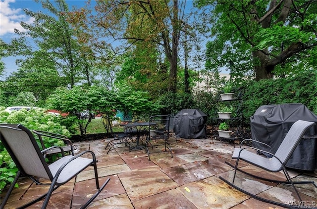 800 W Ferry St Unit 2Cc, Buffalo, NY 14222 - view of patio / terrace featuring outdoor dining area and grilling area
