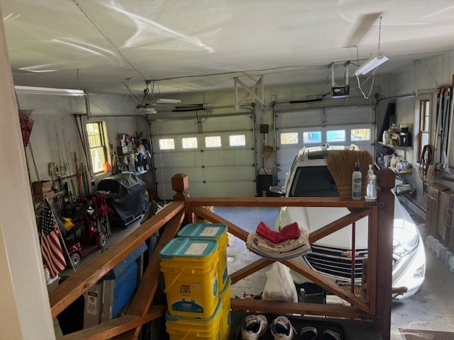 garage featuring a garage door opener