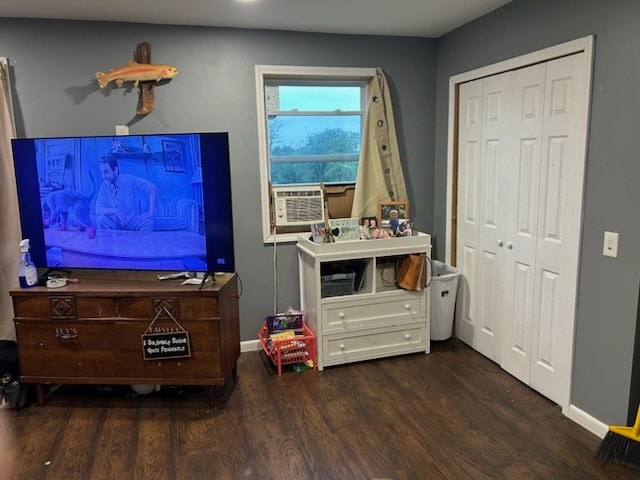 interior space featuring dark hardwood / wood-style flooring