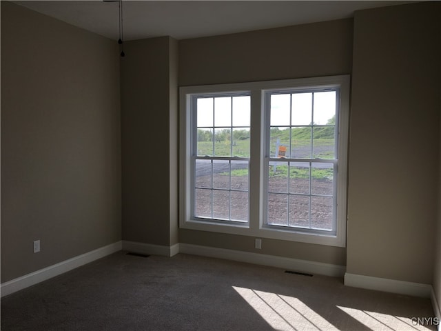 view of carpeted spare room