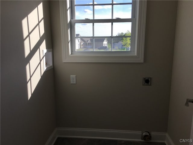 laundry area featuring electric dryer hookup