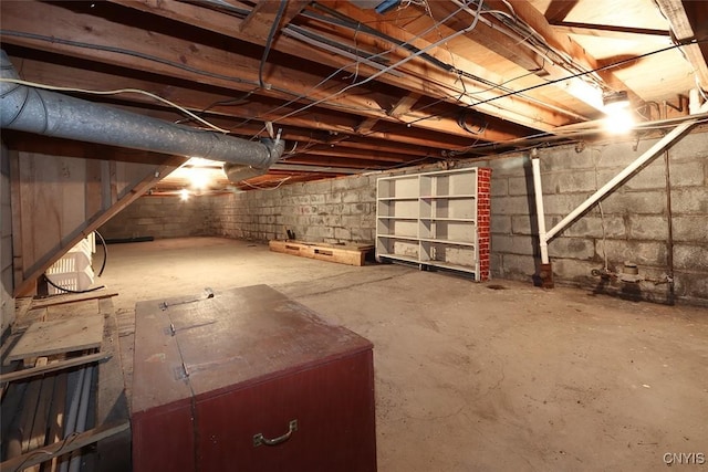 view of basement