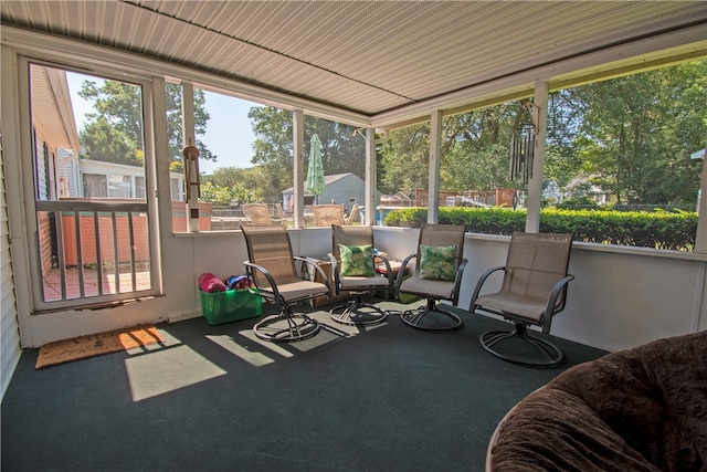 view of sunroom / solarium