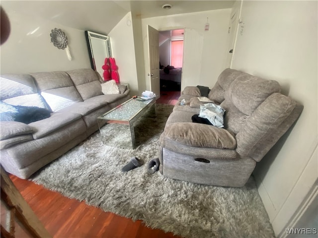 living room featuring hardwood / wood-style flooring