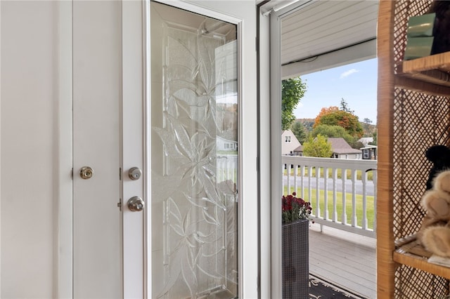 view of doorway to outside