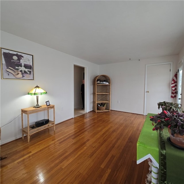 living room featuring wood-type flooring