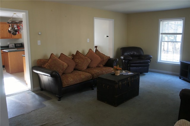 view of carpeted living room