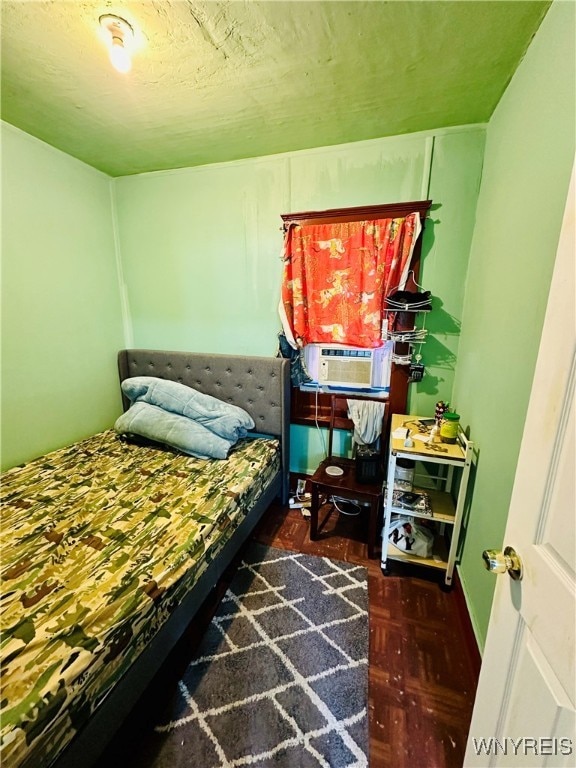 bedroom with cooling unit