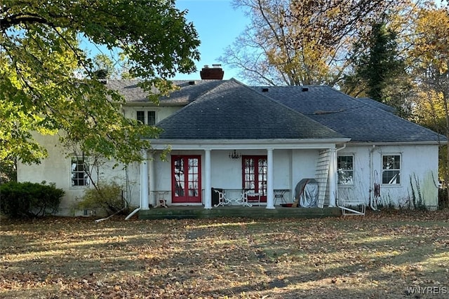 view of front of property featuring french doors