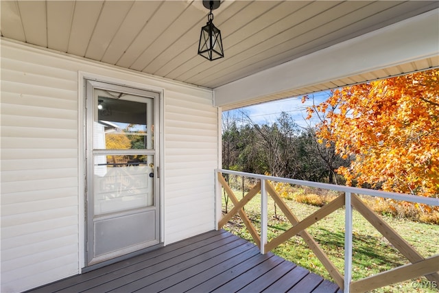 view of wooden deck