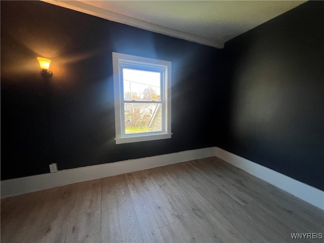 empty room featuring hardwood / wood-style floors