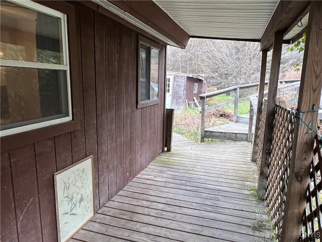 view of wooden deck