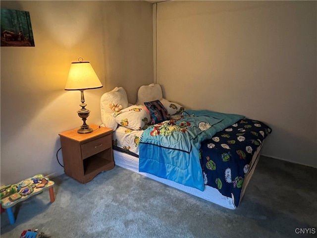 bedroom featuring carpet